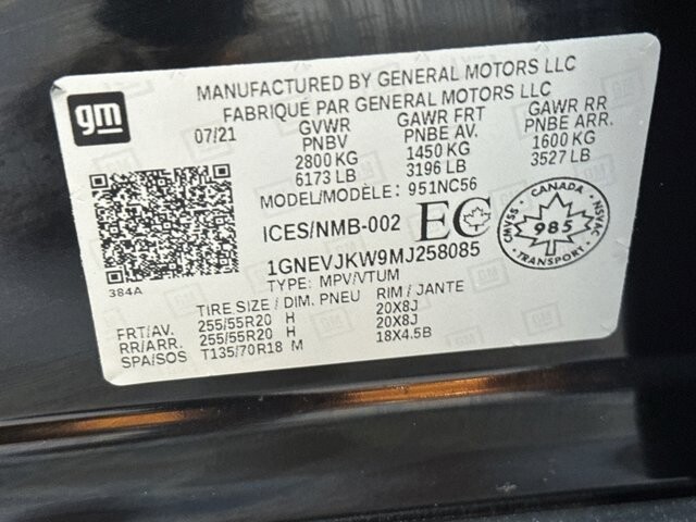 2021 Chevrolet Traverse in Burlington, WI 53105 - 18094837 40