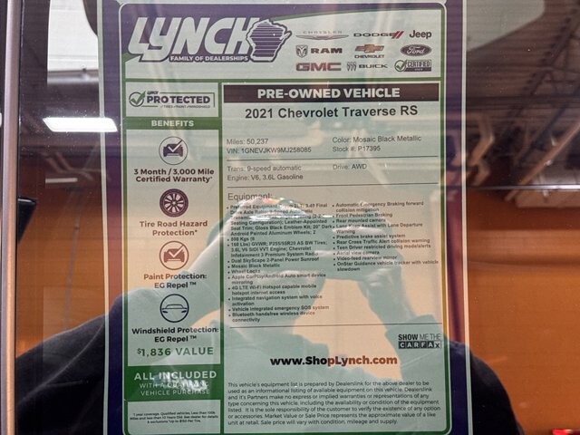 2021 Chevrolet Traverse in Burlington, WI 53105 - 18094837 41