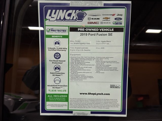 2019 Ford Fusion in Burlington, WI 53105 - 18094843 35