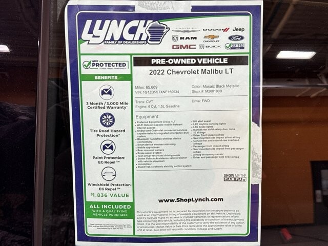 2022 Chevrolet Malibu in Burlington, WI 53105 - 18094853 35