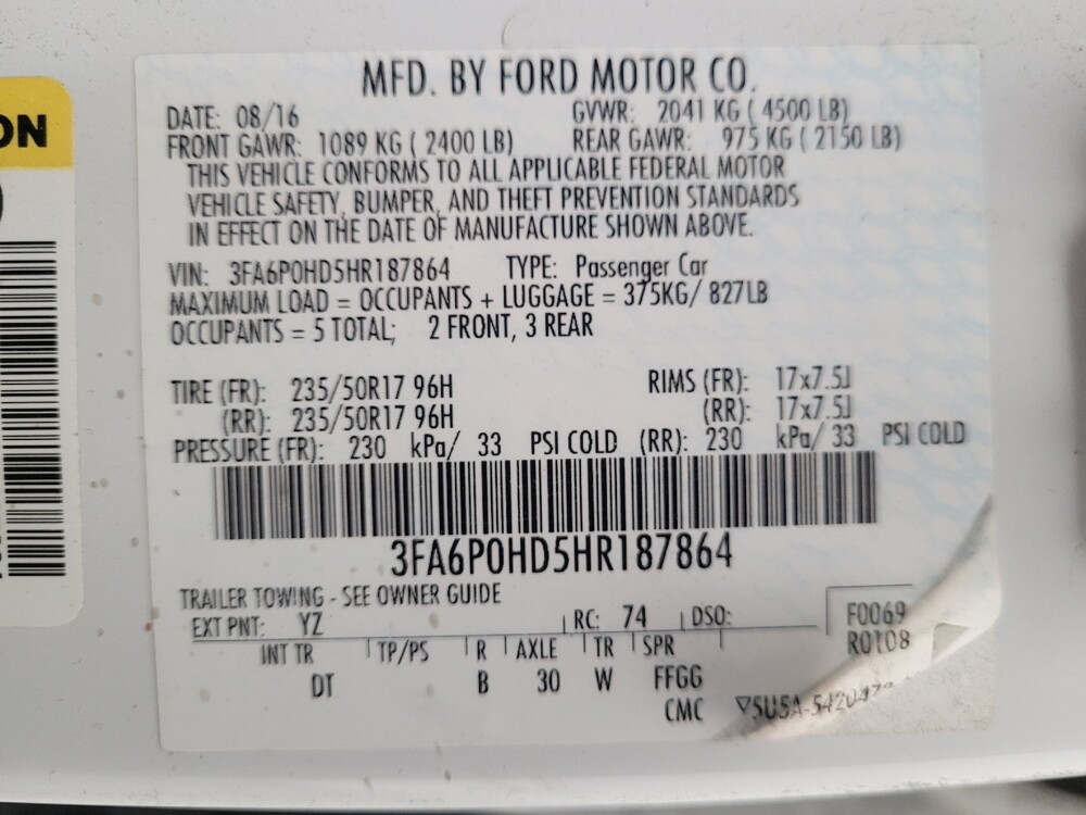 2017 Ford Fusion in Montclair, CA 91763 - 18094867 33