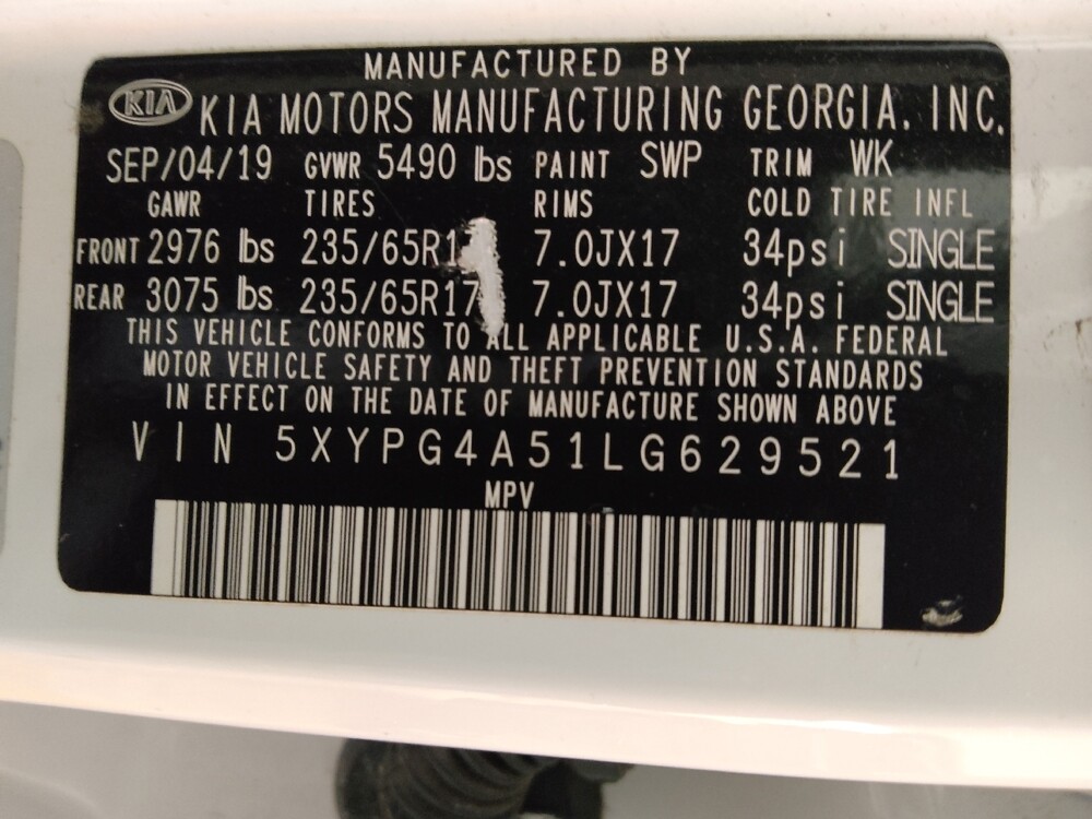 2020 Kia Sorento in Albany, GA 31705 - 18094885 33