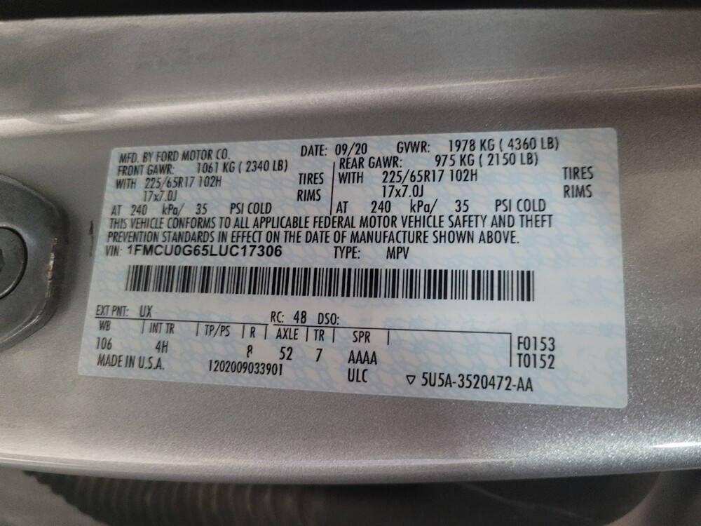 2020 Ford Escape in Columbus, GA 31909 - 18094895 33