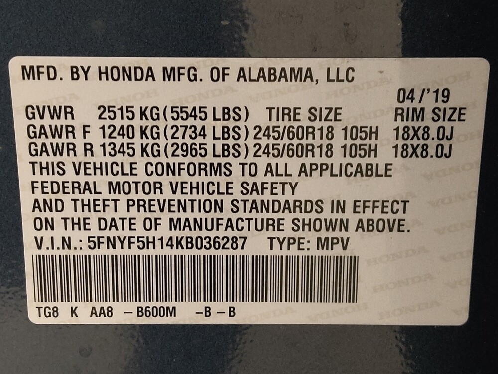 2019 Honda Pilot in San Antonio, TX 78238 - 18095088 33