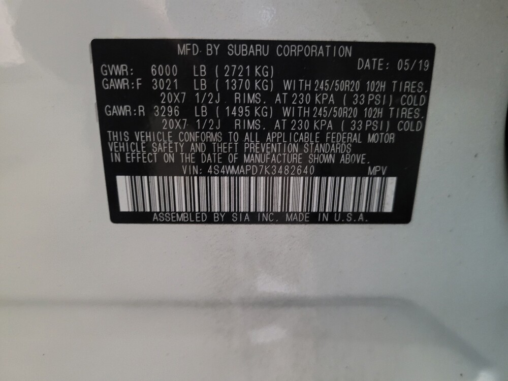 2019 Subaru Ascent in New Castle, DE 19720 - 18095188 33