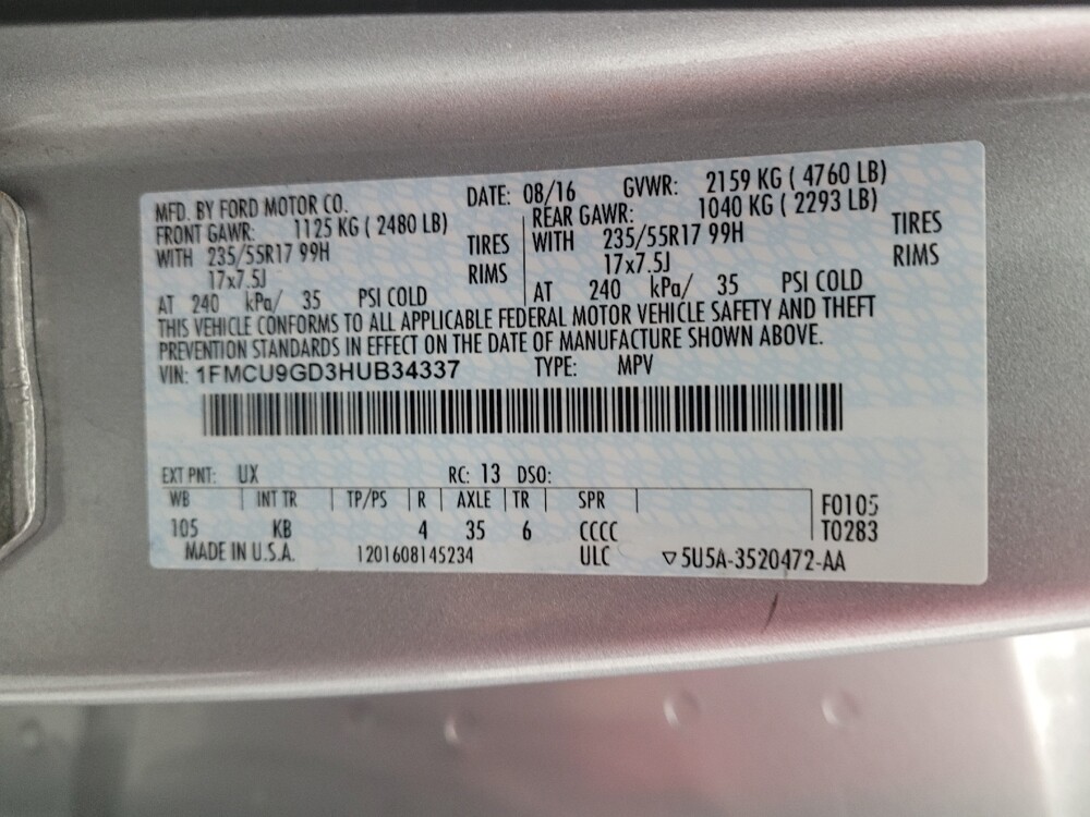 2017 Ford Escape in Maple Heights, OH 44137 - 18095279 33