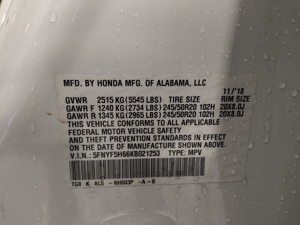 2019 Honda Pilot in Lakeland, FL 33815 - 18095290 33