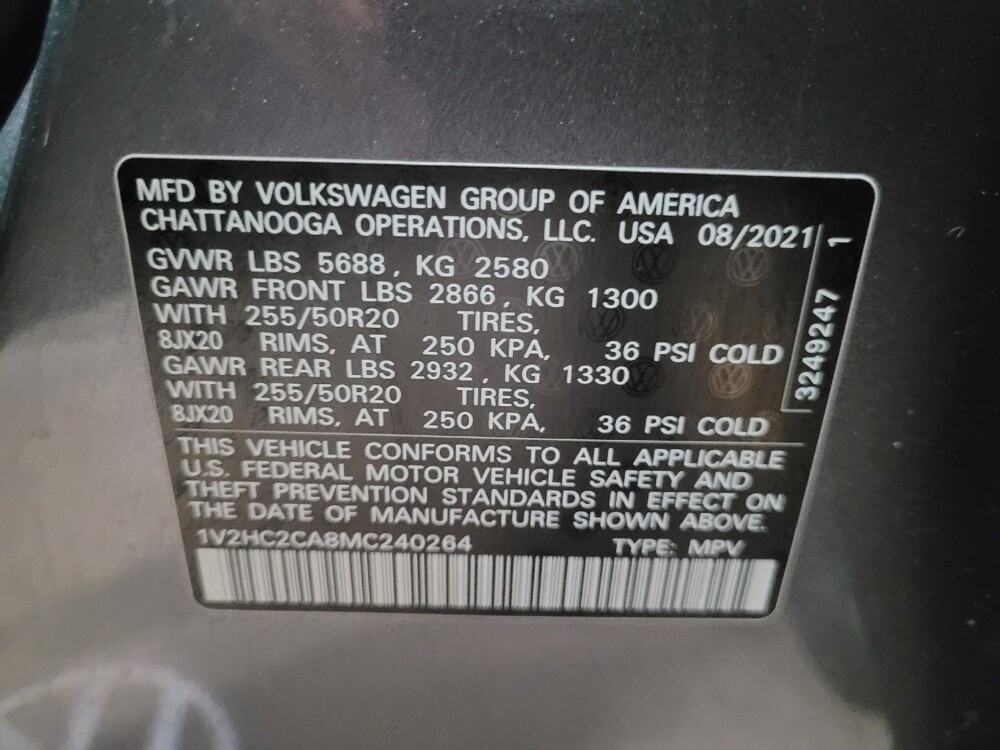 2021 Volkswagen Atlas in Chesapeake, VA 23320 - 18095296 33