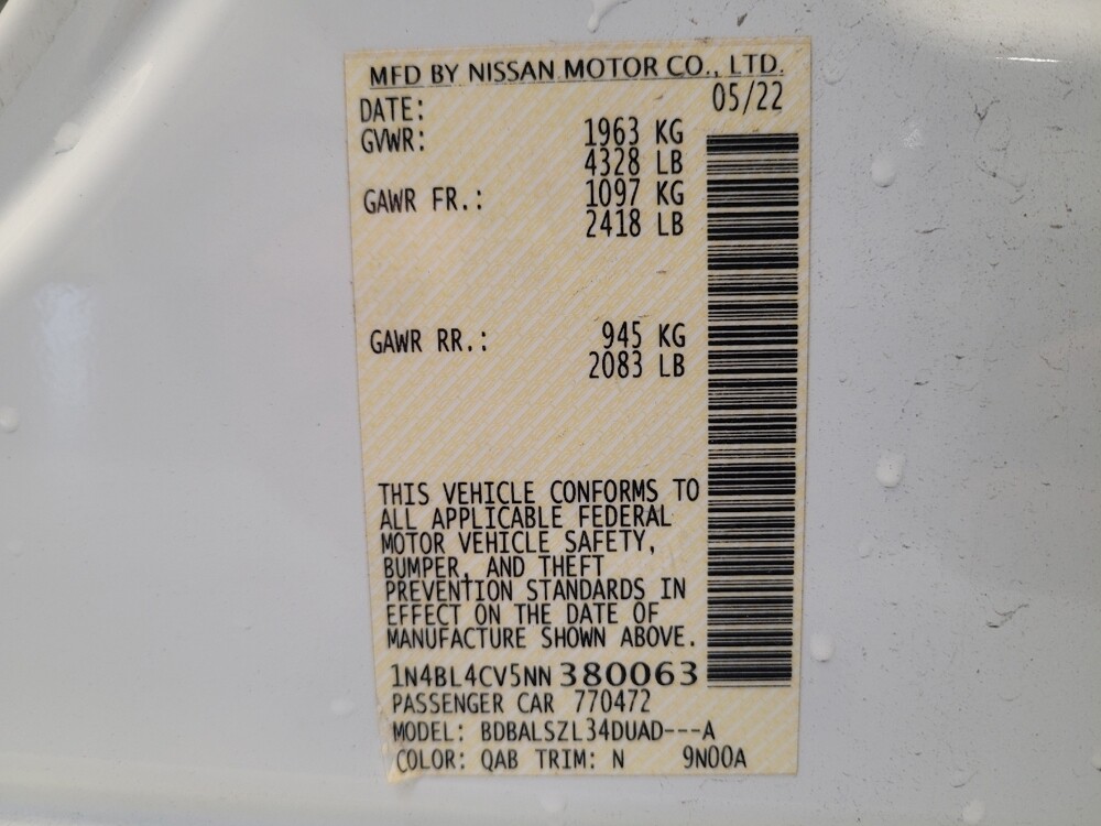 2022 Nissan Altima in El Cajon, CA 92020 - 18095400 33