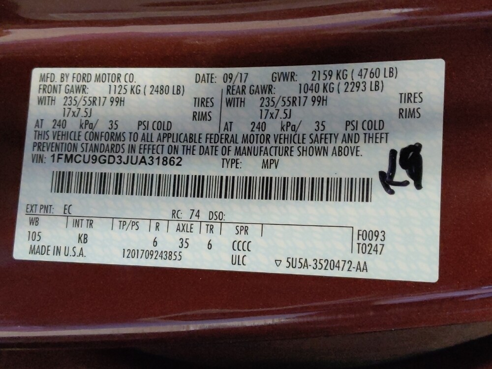 2018 Ford Escape in Glendale, AZ 85301 - 18095462 33