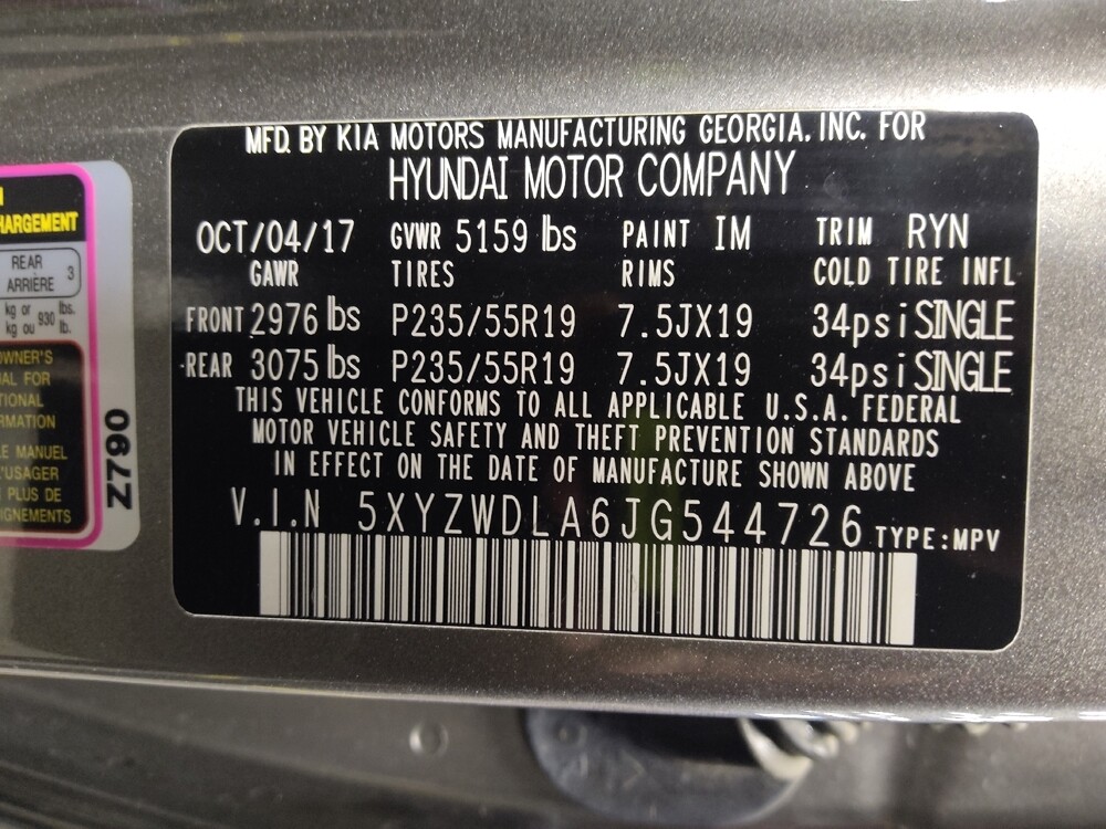 2018 Hyundai Santa Fe in Tampa, FL 33612 - 18095474 33