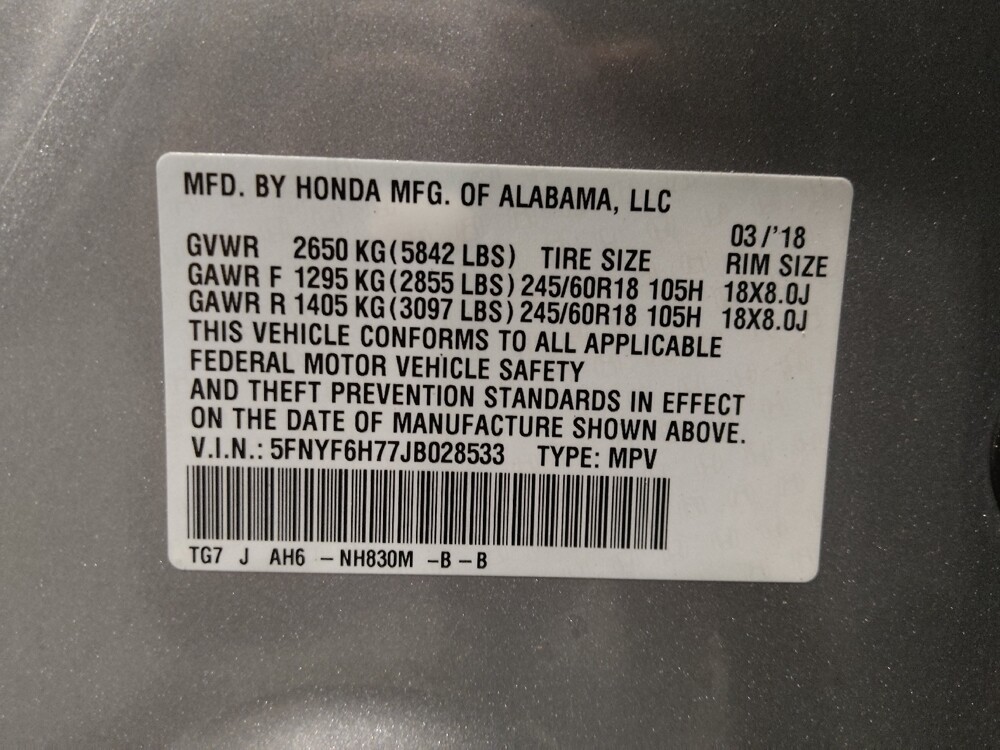 2018 Honda Pilot in Lauderdale Lakes, FL 33313 - 18095492 33