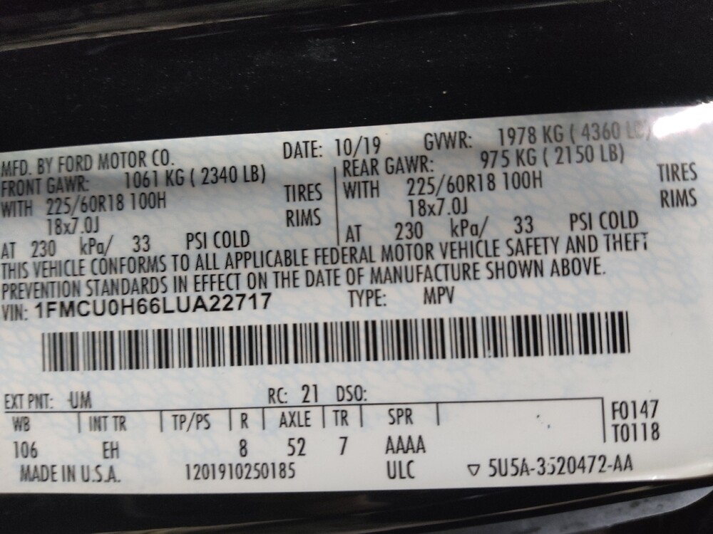 2020 Ford Escape in Greenville, SC 29607 - 18095502 33