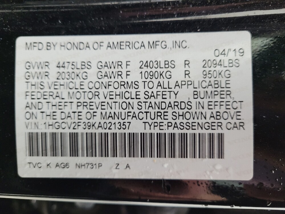2019 Honda Accord in Charleston, SC 29414 - 18095506 33