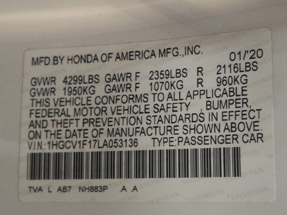 2020 Honda Accord in Wilmington, NC 28405 - 18095507 33