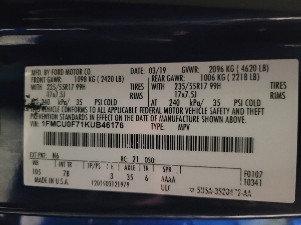 2019 Ford Escape in New Castle, DE 19720 - 18095575 33