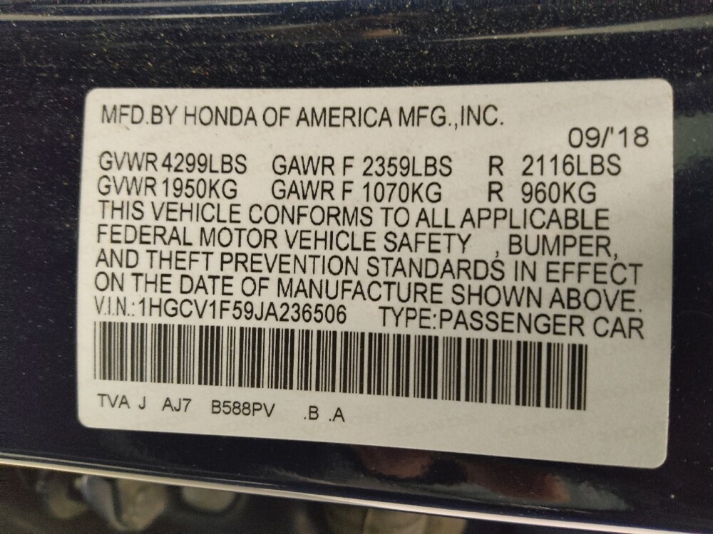 2018 Honda Accord in Ft Wayne, IN 46805 - 18095592 33