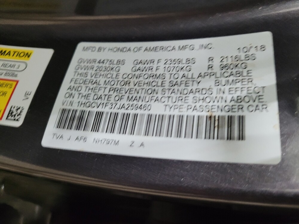 2018 Honda Accord in Owings Mills, MD 21117 - 18095619 33