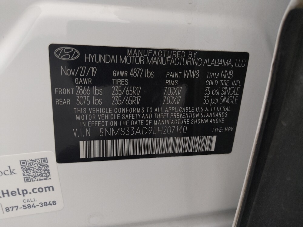 2020 Hyundai Santa Fe in Springfield, MO 65807 - 18095644 33