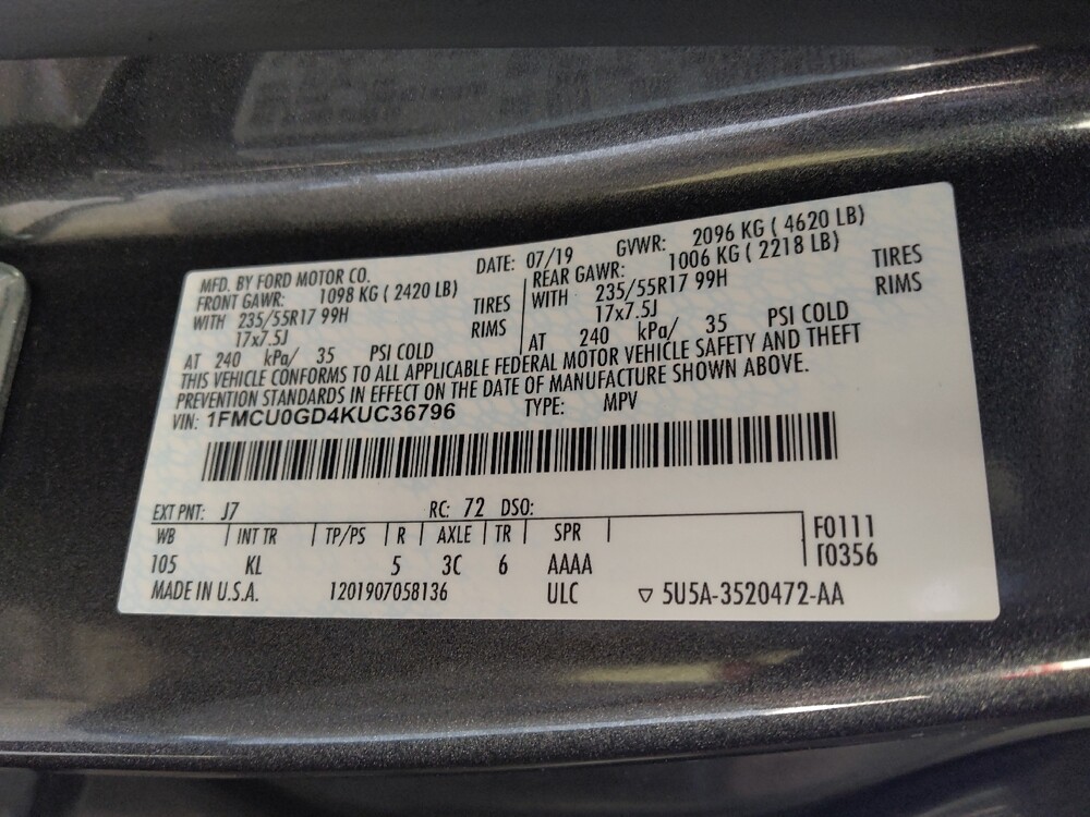 2019 Ford Escape in Conyers, GA 30094 - 18095670 33