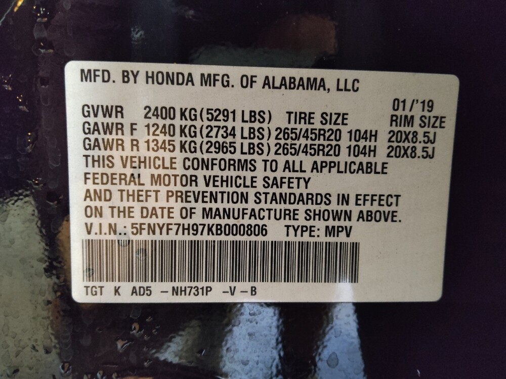 2019 Honda Passport in Lauderdale Lakes, FL 33313 - 18095684 33