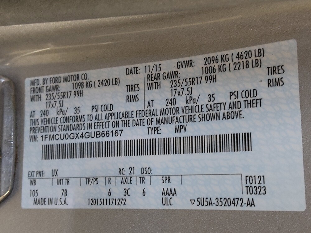 2016 Ford Escape in Greenville, SC 29607 - 18095727 33