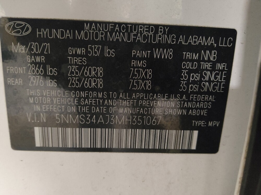 2021 Hyundai Santa Fe in Marietta, GA 30062 - 18095811 33