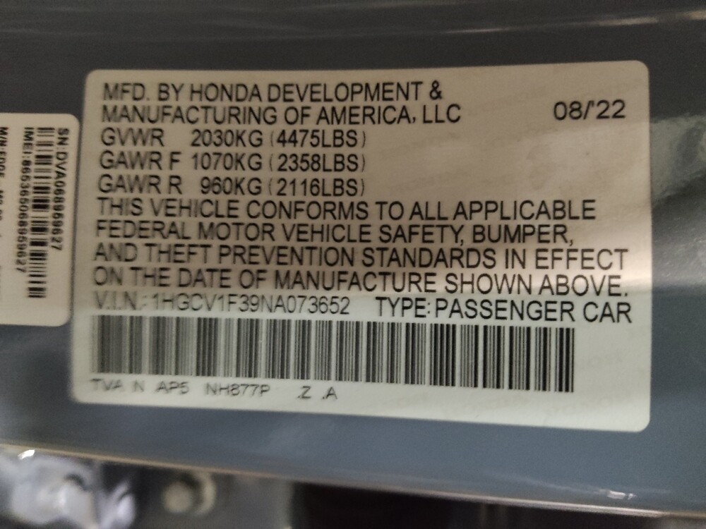 2022 Honda Accord in Fort Worth, TX 76116 - 18095931 33