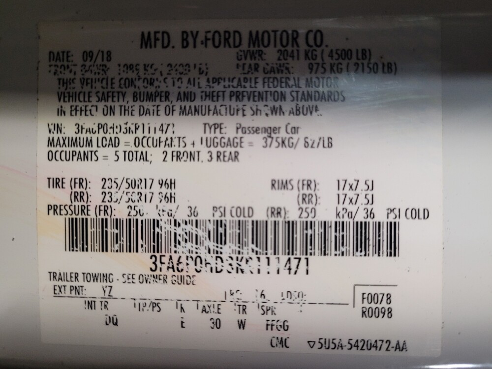 2019 Ford Fusion in Charleston, SC 29414 - 18095948 33