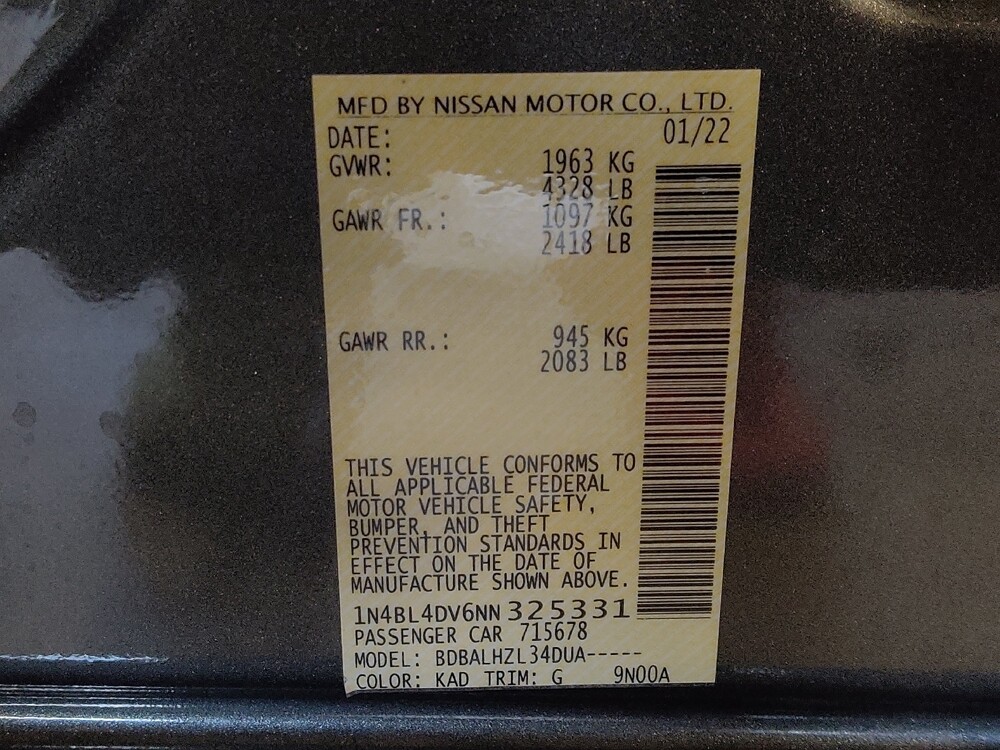 2022 Nissan Altima in Savannah, GA 31419 - 18095960 33