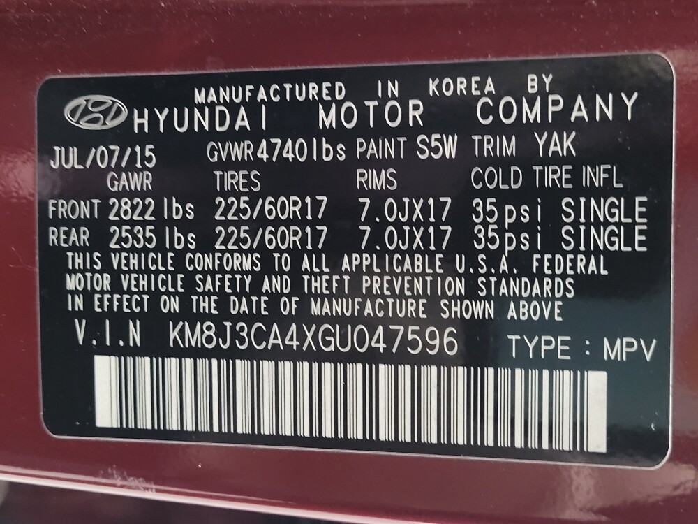 2016 Hyundai Tucson in Jacksonville, FL 32225 - 18095969 33