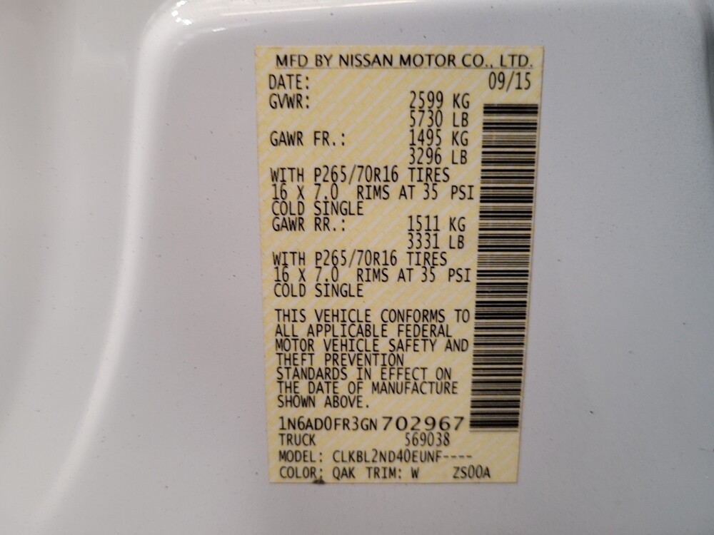 2016 Nissan Frontier in Jacksonville, FL 32225 - 18095970 33