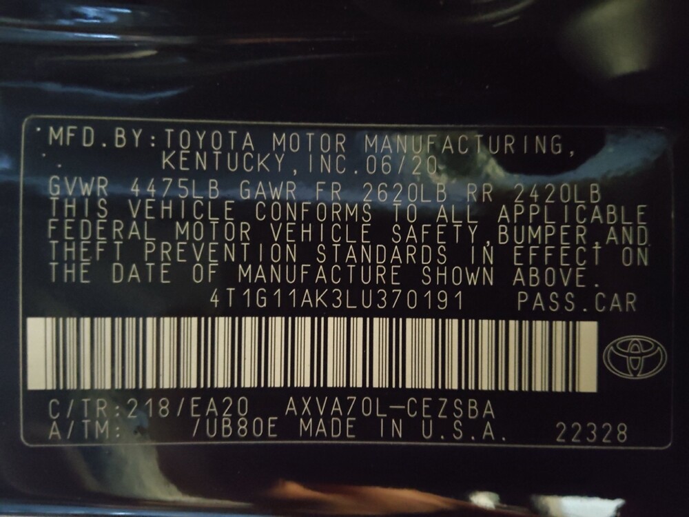 2020 Toyota Camry in West Palm Beach, FL 33409 - 18095974 33