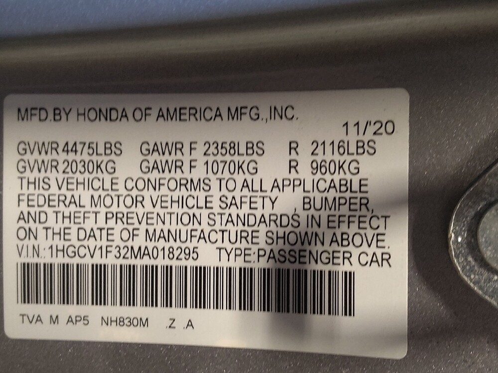 2021 Honda Accord in Savannah, GA 31419 - 18096028 33