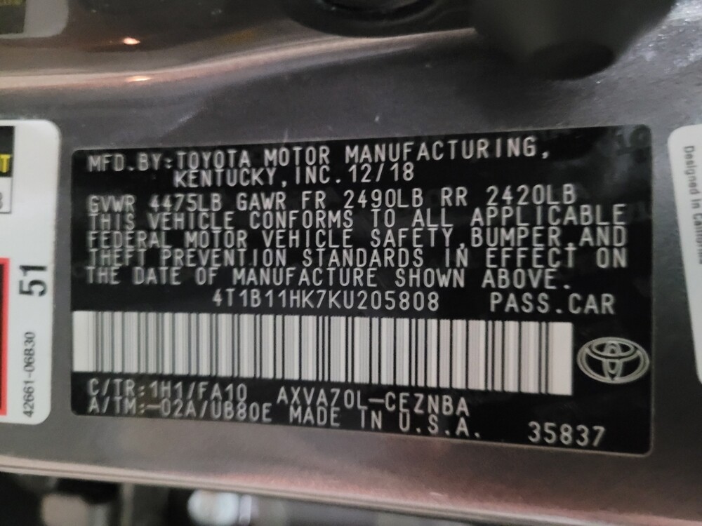 2019 Toyota Camry in Glen Burnie, MD 21061 - 18096029 33