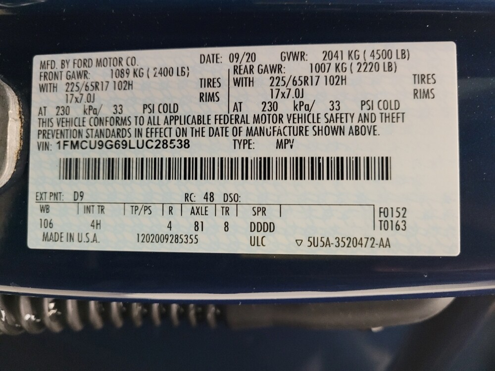 2020 Ford Escape in Madison, TN 37115 - 18096078 33