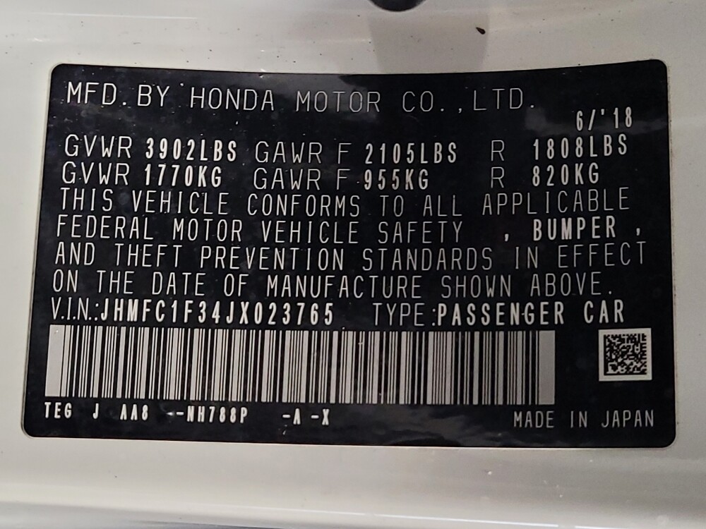 2018 Honda Civic in Jacksonville, FL 32225 - 18096092 33