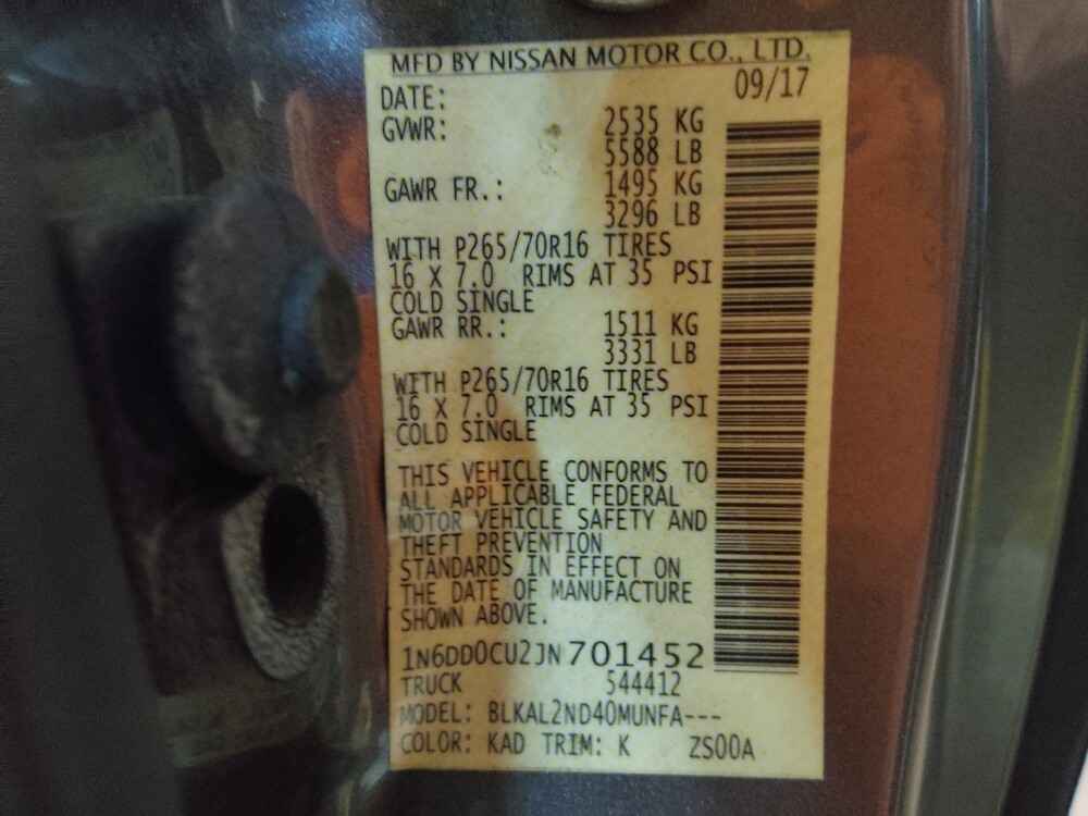 2018 Nissan Frontier in Conway, SC 29526 - 18096189 33