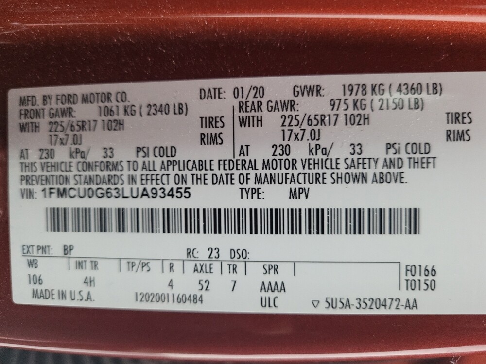 2020 Ford Escape in Memphis, TN 38128 - 18096321 33