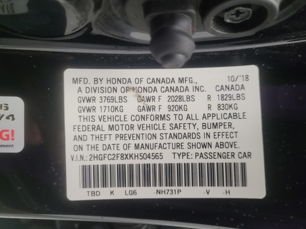 2019 Honda Civic in Riverside, CA 92504 - 18096375 33