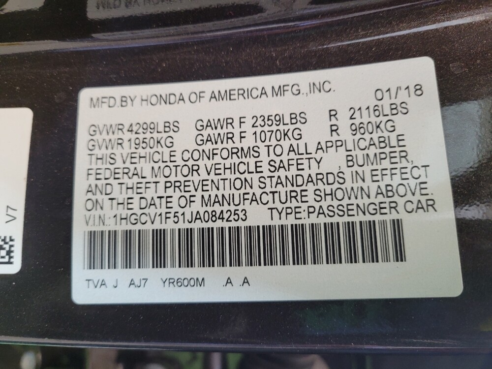 2018 Honda Accord in Lexington, KY 40509 - 18096387 33