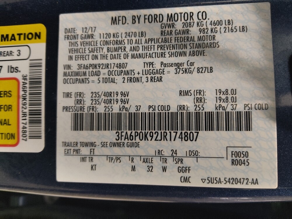 2018 Ford Fusion in Chattanooga, TN 37421 - 18096389 33