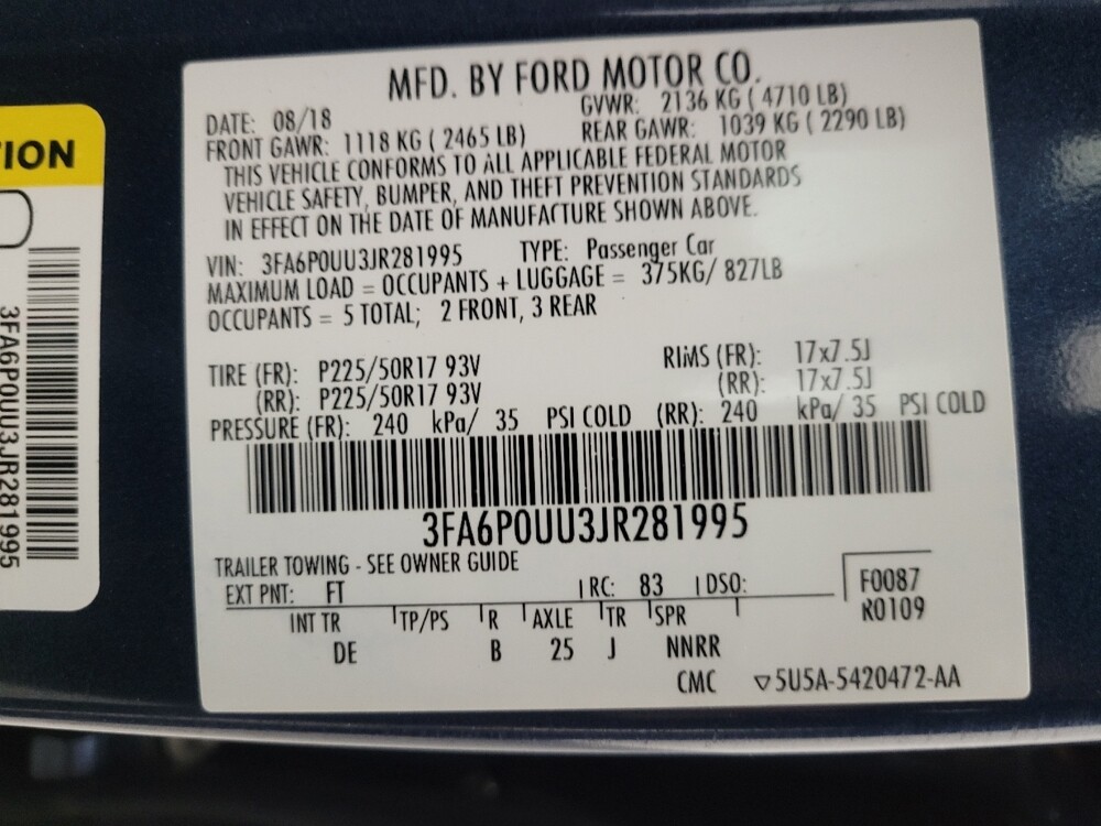 2018 Ford Fusion in Tucson, AZ 85705 - 18096422 33