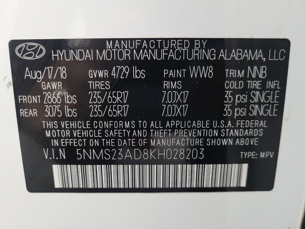 2019 Hyundai Santa Fe in Pensacola, FL 32505 - 18096455 33