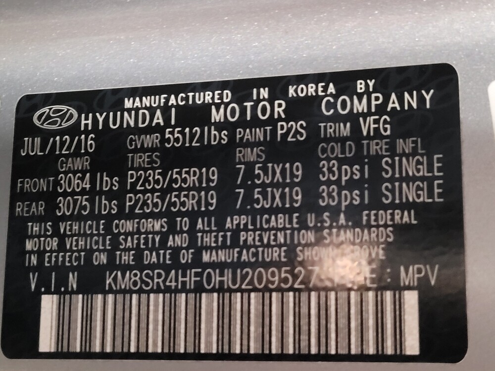 2017 Hyundai Santa Fe in Ocala, FL 34471 - 18096457 33