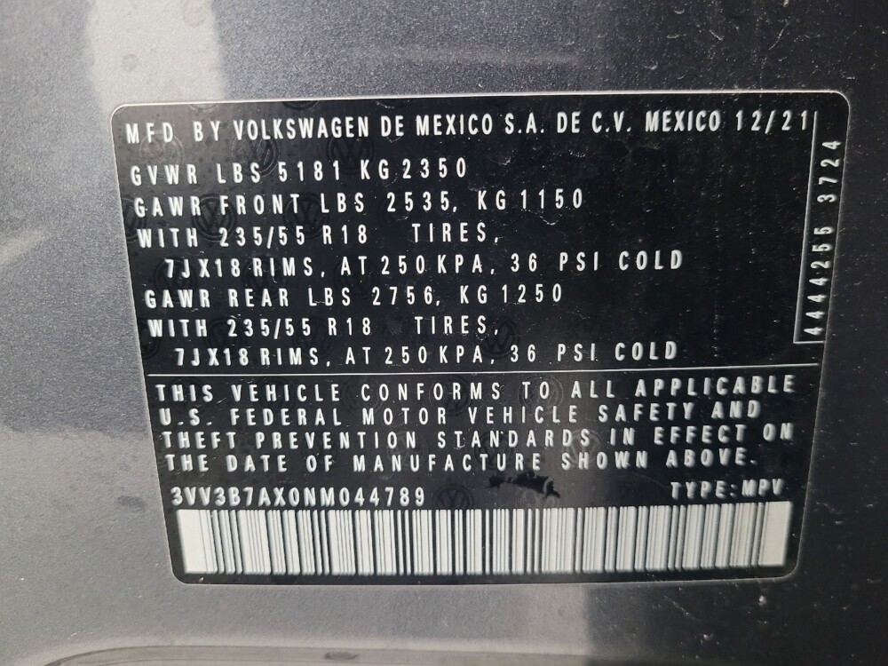 2022 Volkswagen Tiguan in Jacksonville, FL 32210 - 18096458 33