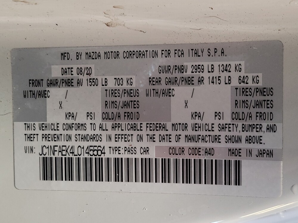 2020 FIAT 124 Spider in Sanford, FL 32773 - 18096460 33