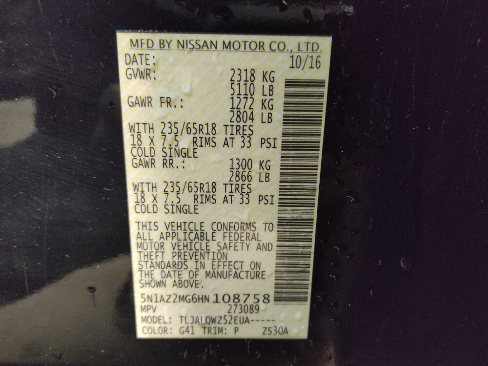 2017 Nissan Murano in Greenville, SC 29607 - 18096472 33