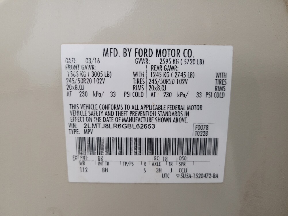 2016 Lincoln MKX in Taylor, MI 48180 - 18096564 33