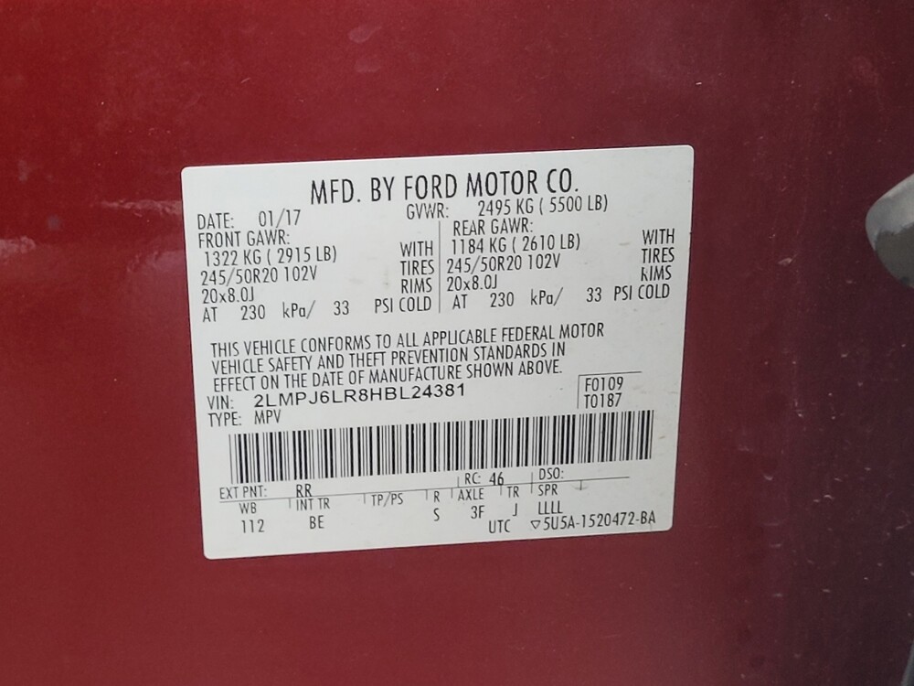 2017 Lincoln MKX in Huntsville, AL 35816 - 18096590 33